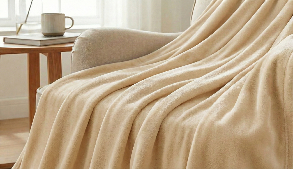 Manta de fleece súper suave reciclada para hoteles