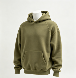 Personalizado sudadera con capucha fantasma maniqui oversize de peso pesado oliva