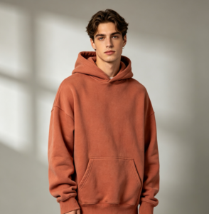 Personalizado sudadera con capucha modelo hombre oversize de peso pesado prenda tenido arcilla