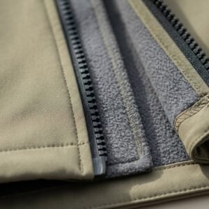 Personalizado chaqueta primer plano softshell forro polar forrado cremallera construccion