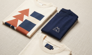 Personalizado camiseta foto plana geometrico montana estampado