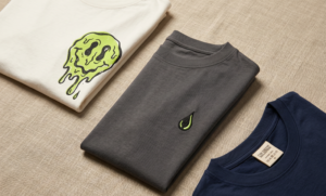 Personalizado camiseta foto plana melting acido facial estampado