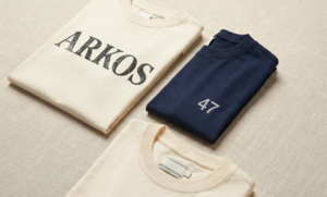 Personalizado camiseta foto plana tipografico arkos numero bordado