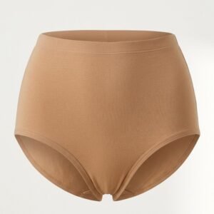 Braga de talle alto en algodón color nude sobre maniquí fantasma