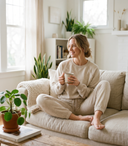 Ropa de estar por casa modelo mujer frances toweling avena sofa