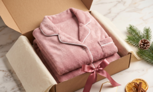 Pijamas caja de regalo forro polar empolvado rose