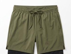 Shorts fabricante hombre running forro oliva verde