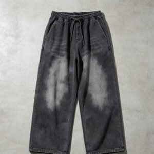 Pantalones de chandal acido lavado baggy ancho pierna