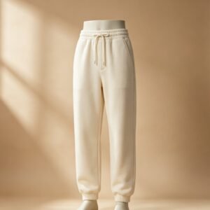 Pantalones de chandal crema de peso pesado frances toweling jogger