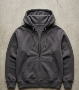 Sudaderas foto plana cremallera sudadera con capucha antracita