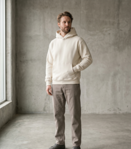 Sudaderas modelo hombre sudadera con capucha bone blanco