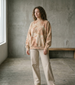 Sudaderas modelo mujer crewneck tie tenido earthy