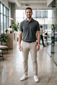 Al por mayor polo shirts modelo hombre antracita completo body